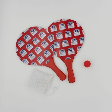 Wood Paddle Ball Set - Red